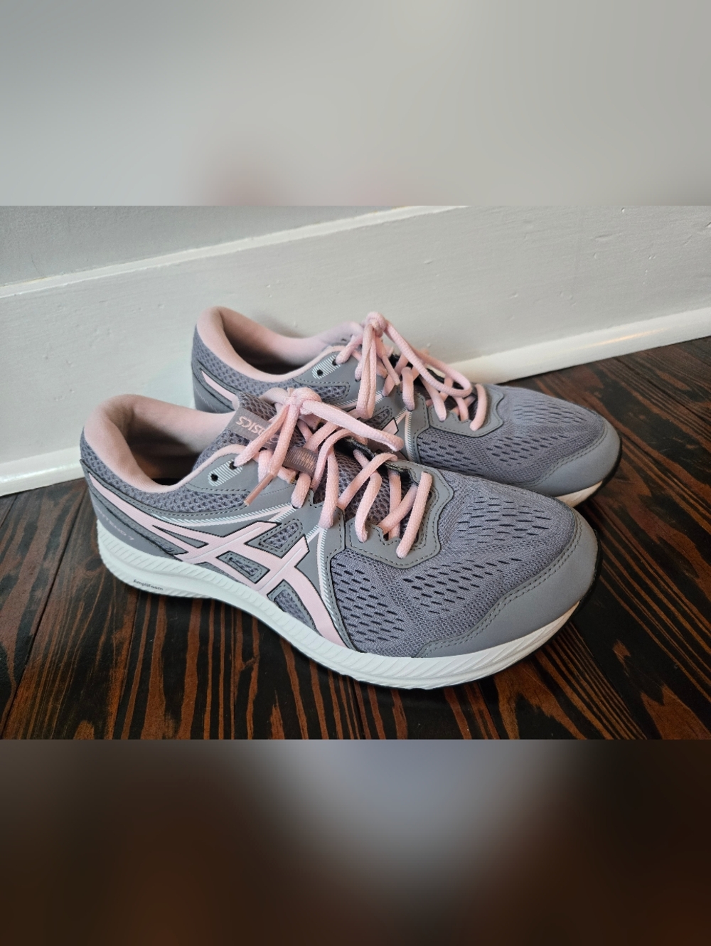 ASICS GEL-Contend 7 Running Shoes Gray Pink Women’s Size 11 WIDE